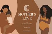 Mother's Love 2 Abstract Posters, an Animal Illustration by Miracles Everywhere (Thumbnail 1 of 10)