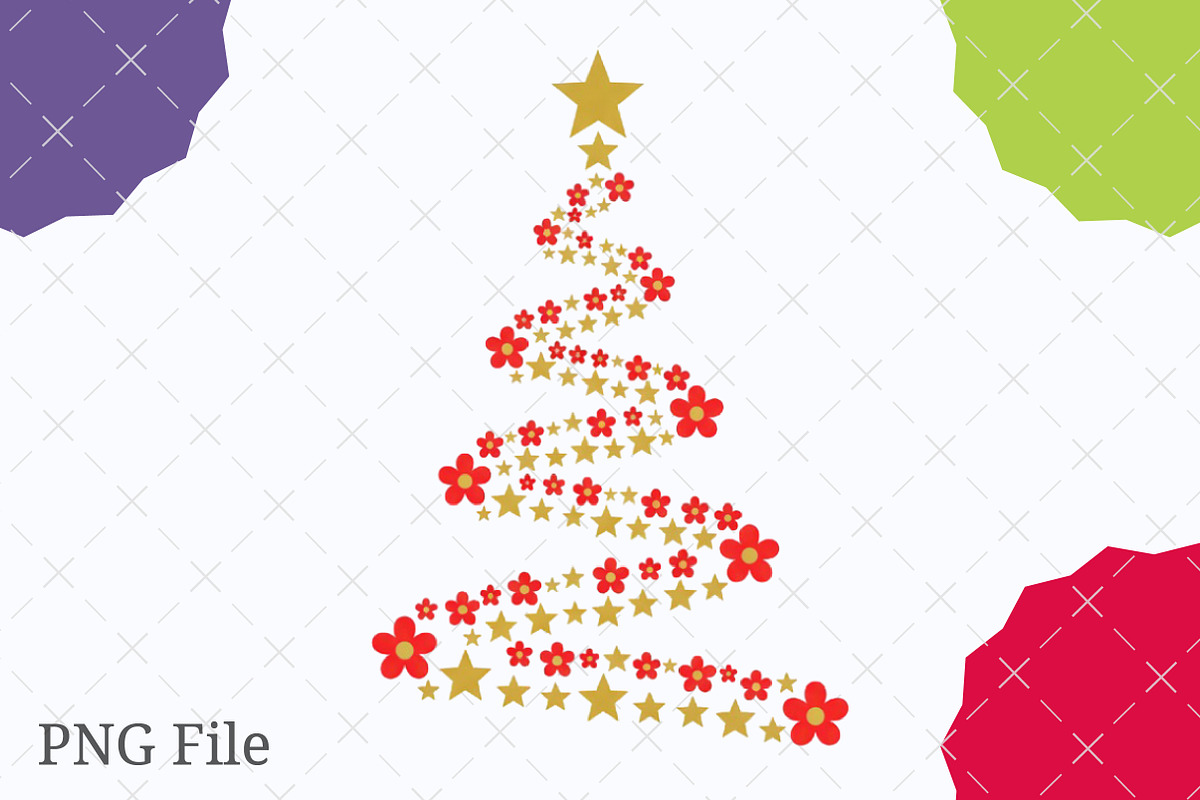 Christmas Tree of Stars Png, an Illustration by designcity5 (Photo 3 of 8)
