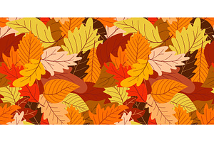 Bright colorful autumn foliage, an Illustration by Tati_Kli