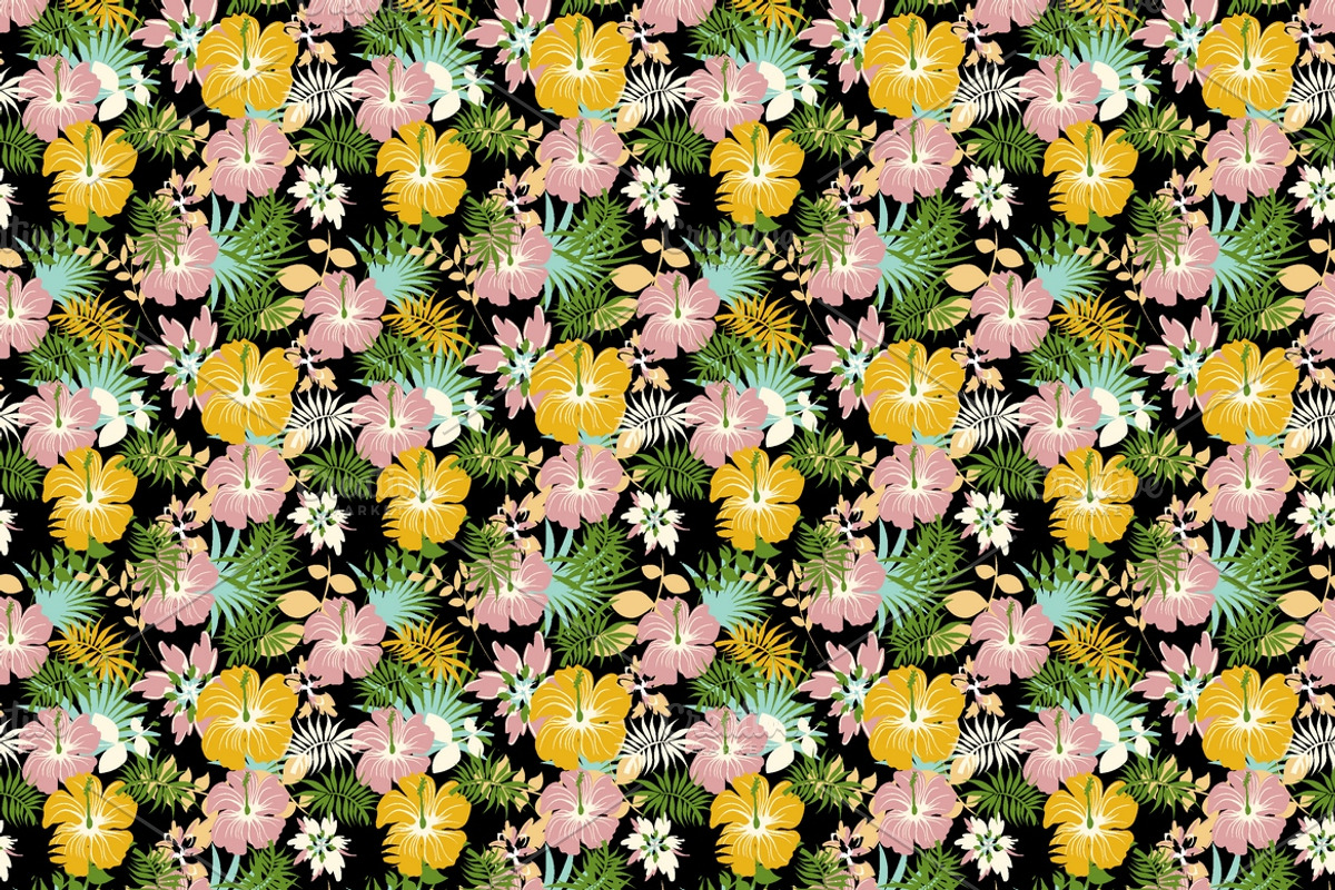 pack of 6 digital flolar pattern, a Pattern Graphic by Pattern Treasures (Photo 3 of 7)