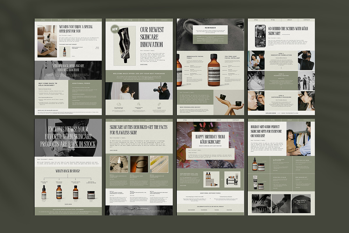 Skin Care Brand Email Canva, an Email Template by Amaré Creative (Photo 6 of 6)