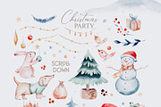 70% off Watercolor Christmas Bundle, an Animal Illustration by Peace ART (Thumbnail 4 of 37)