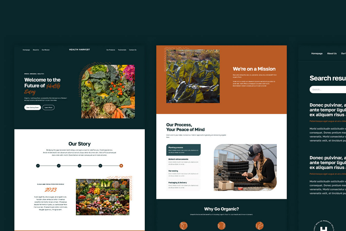 HealthHarvest - Agriculture Website, a Landing Page Template by EGO Creative Innovations (Photo 1 of 5)