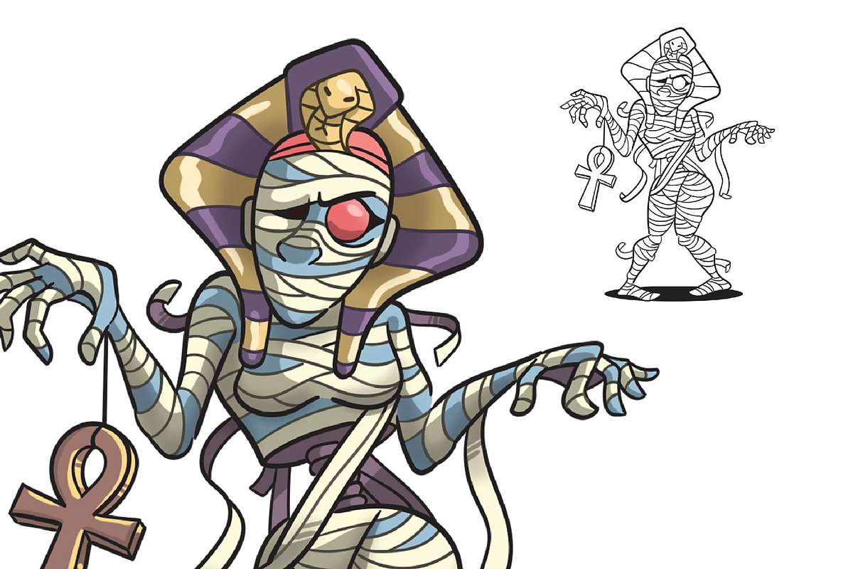 Walking Mummy, an Illustration by Cartoon Shop (Photo 4 of 6)