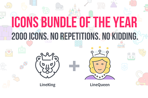 LineKingdom Icons Bundle, an Outline Icon by PixelBazaar