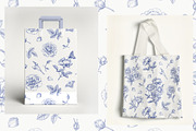 Vintage Seamless Patterns Blue Toile, a Pattern Graphic by ON_lineart_store (Thumbnail 7 of 10)