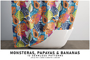 Monstera Leaves, Papayas and Bananas, a Pattern Graphic by Digital Art Creations (Thumbnail 5 of 7)