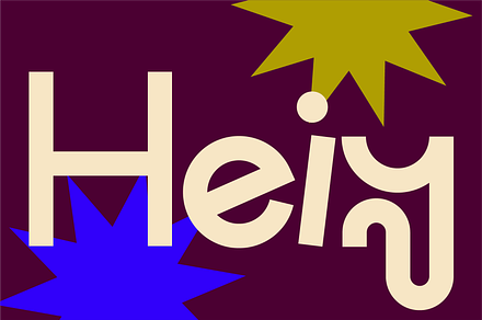 Heiy Typeface, a Font by evemiriam