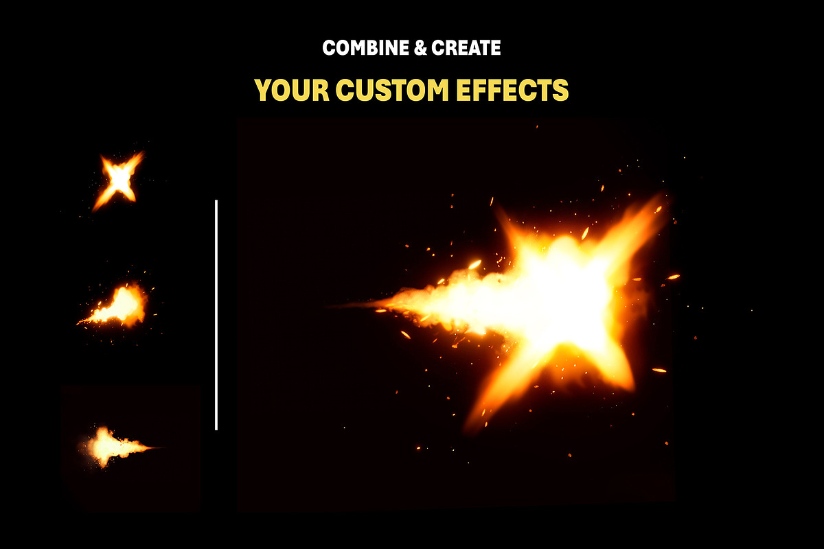 95+ Muzzle Flash Overlay Effects, an Object Graphic by Mikel Blazgad (Photo 6 of 10)