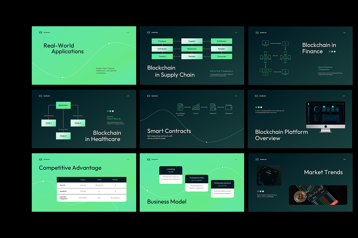 Blockchain Pitch Deck PowerPoint, a Presentation Template by Neermana (Photo 3 of 4)
