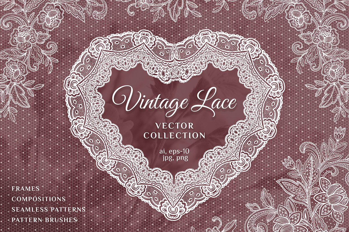 Vintage Lace. Vector collection, a Pattern Graphic by Molly art (Photo 1 of 12)