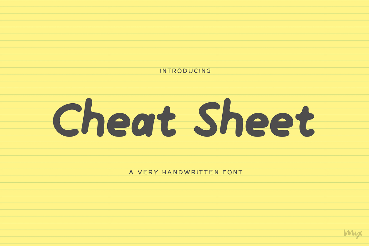 Mix Cheat Sheet, a Handwritten Font by Mix Fonts (Photo 1 of 3)