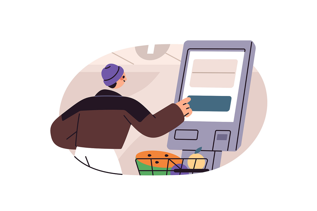 People shopping in store set, a Person Illustration by PaperTrident (Photo 12 of 15)