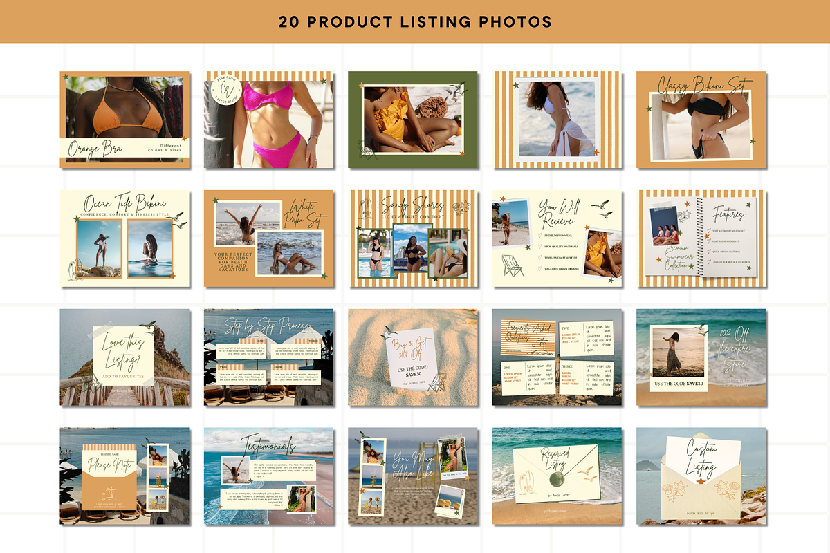 Coastal Etsy Shop Kit Template, a Branding & Logo Template by Anna Design Studio (Photo 4 of 8)