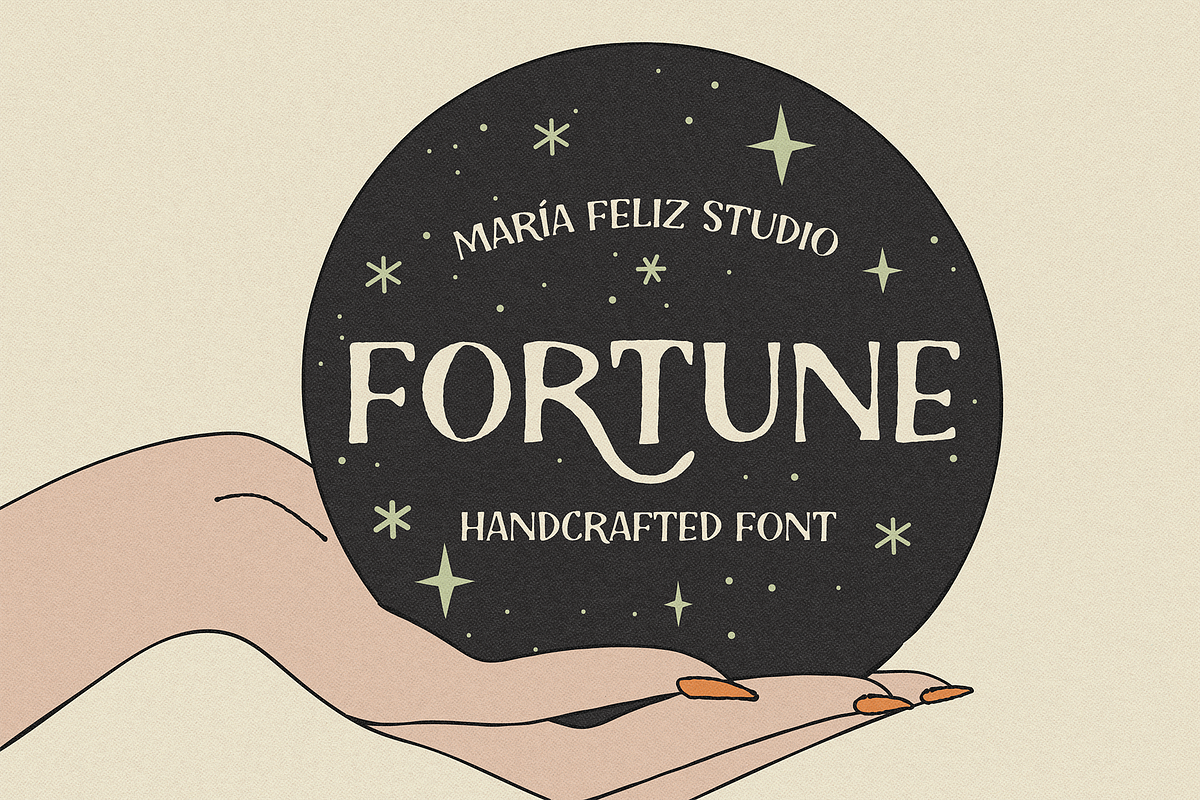FORTUNE | WHIMSICAL FONT, a Serif Font by Maria Feliz Fonts (Photo 1 of 9)