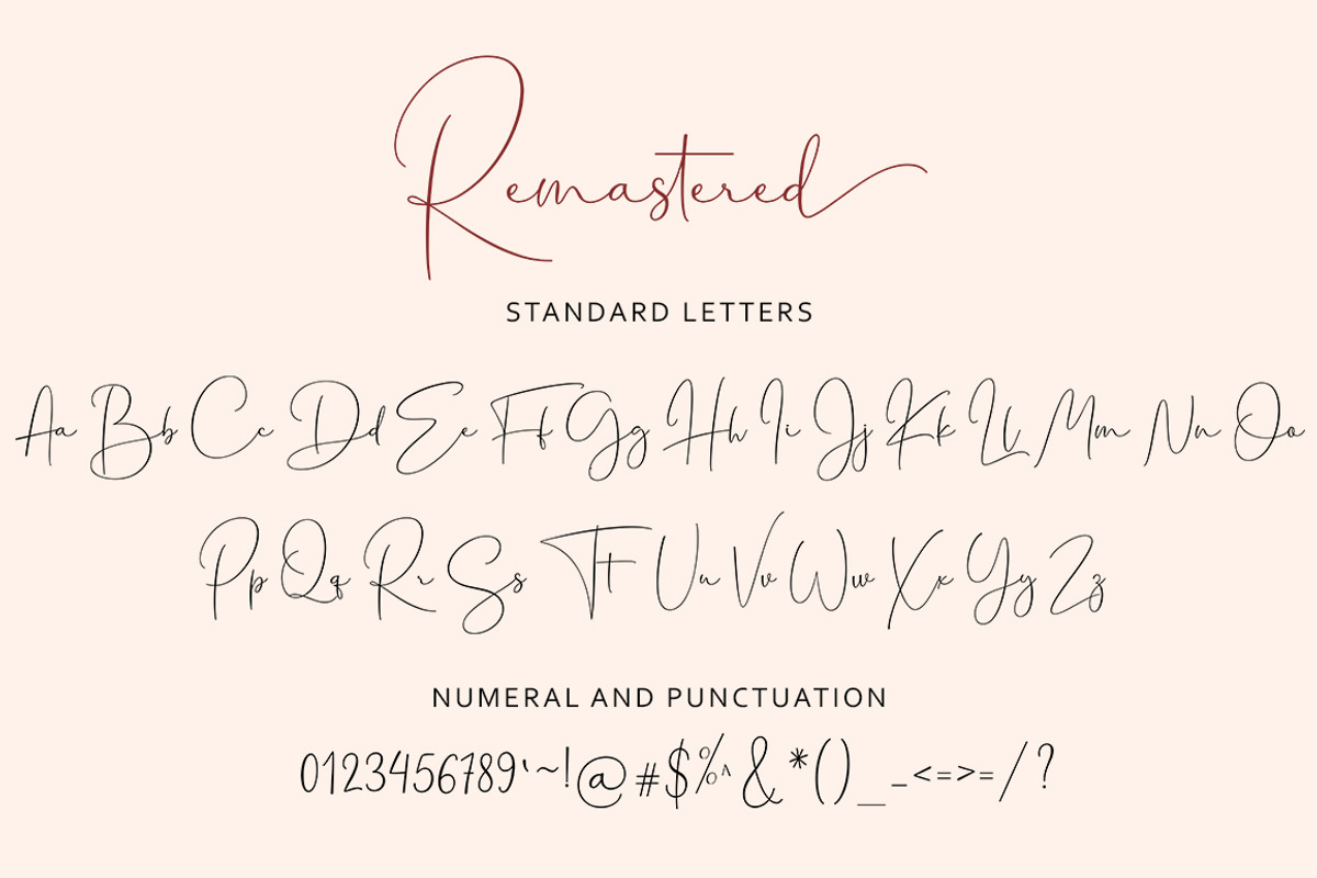 Remastered Handwritten Script Font, a Script Font by Bosstype Studio (Photo 8 of 11)