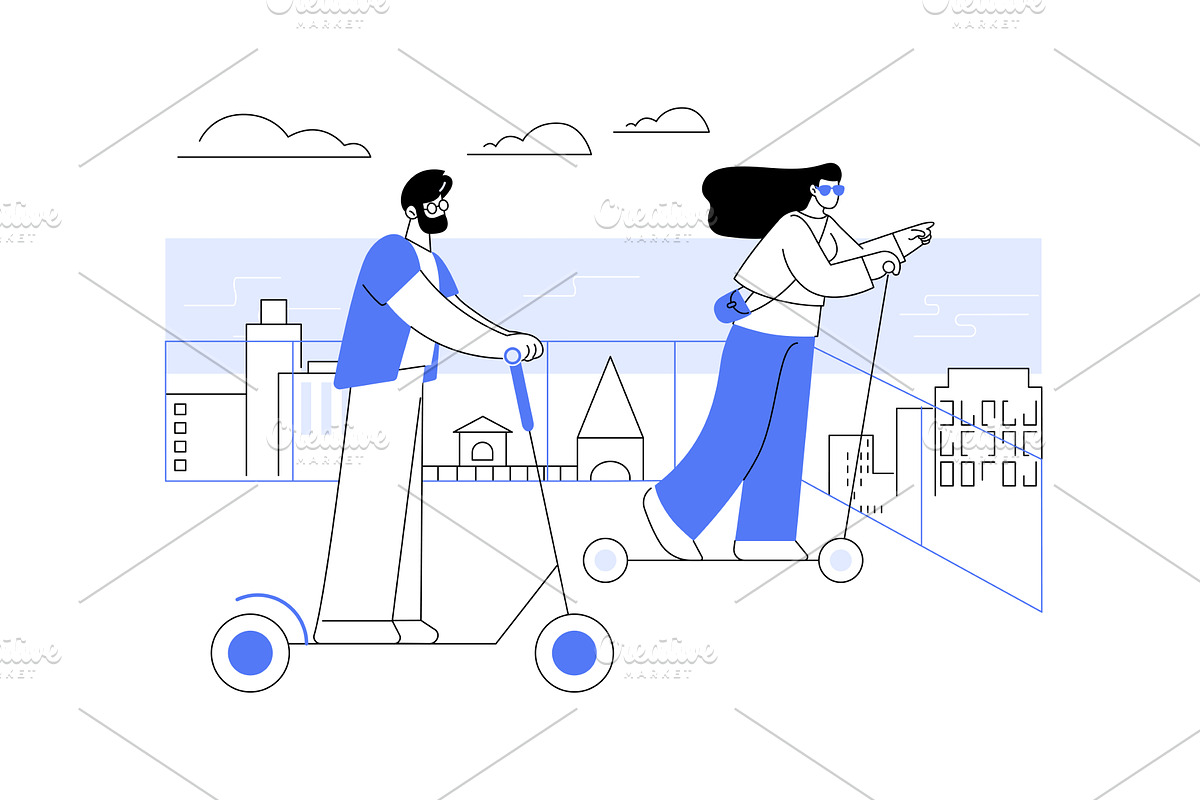 Tour on the wheels isolated cartoon, an Illustration by Visual Generation