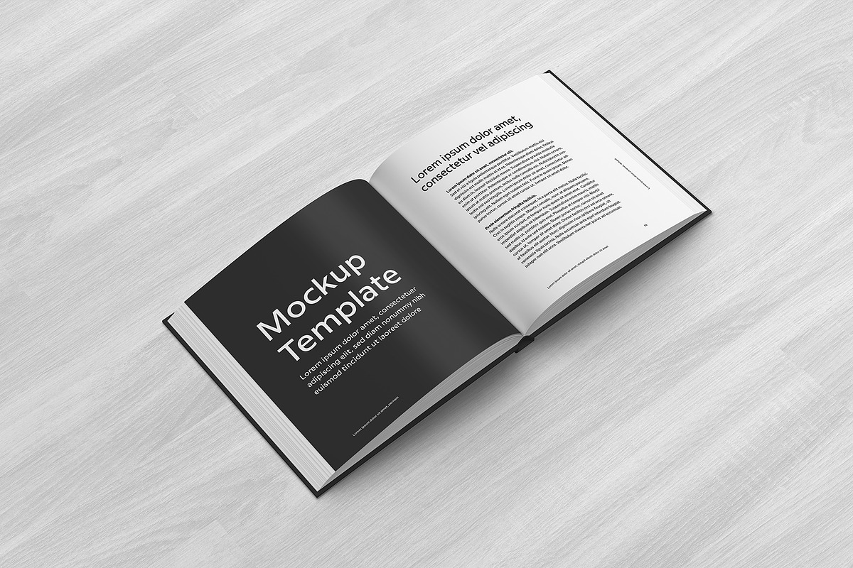 Hardcover Square Book Mockup, a Books & Magazine Mockup by Petr Stránský (Photo 12 of 21)