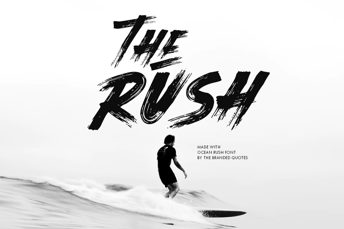 Ocean Rush - Font preview 3