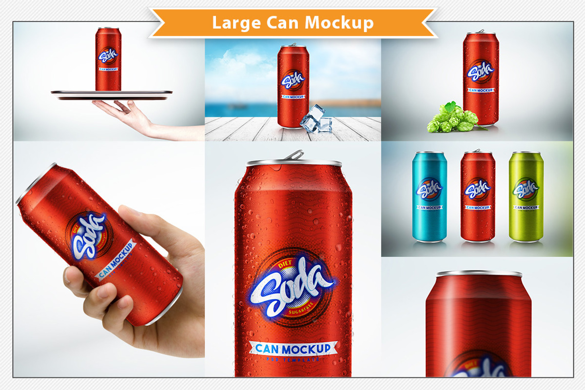 Can Mockup 500 ml, a Product Mockup by Plus Media (Photo 6 of 6)
