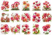 Whimsical Viola Flower Clipart, an Illustration by OK Design (Thumbnail 2 of 6)