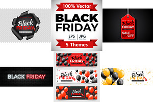 Black Friday Sale Banners, a Decorative Illustration by TAlex