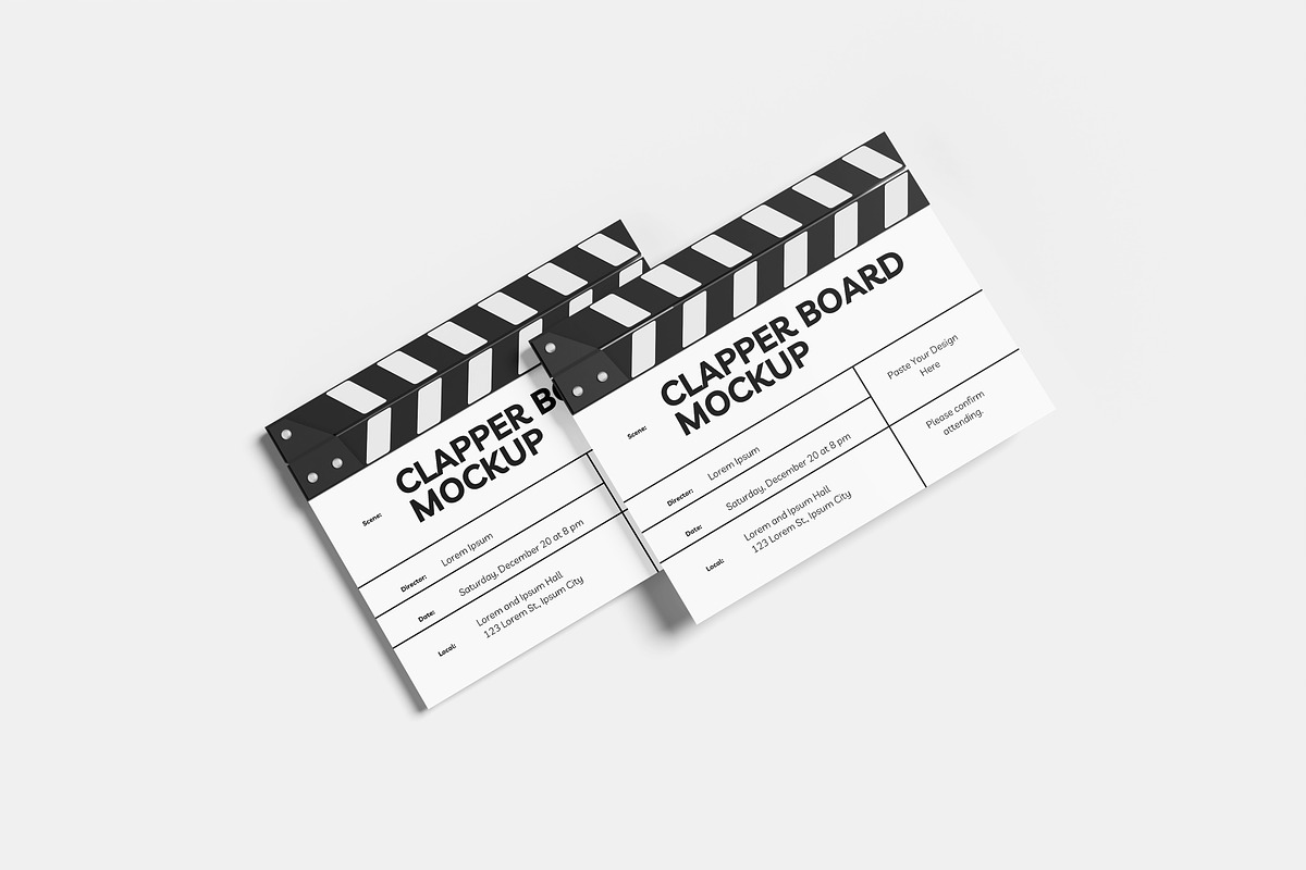 Clapper Board Mockup, a Packaging Mockup by Hazzpro_Std (Photo 5 of 5)