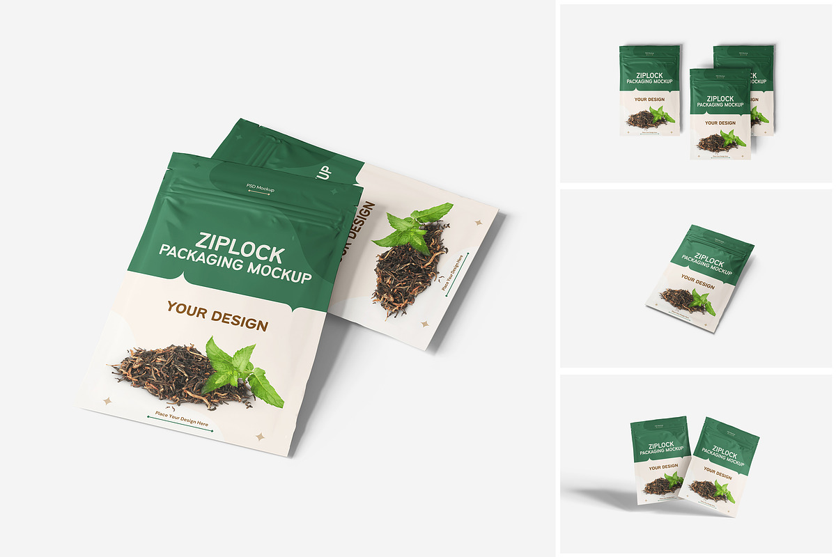 Ziplock Bag Mockup, a Product Mockup by MrLetters (Photo 1 of 5)