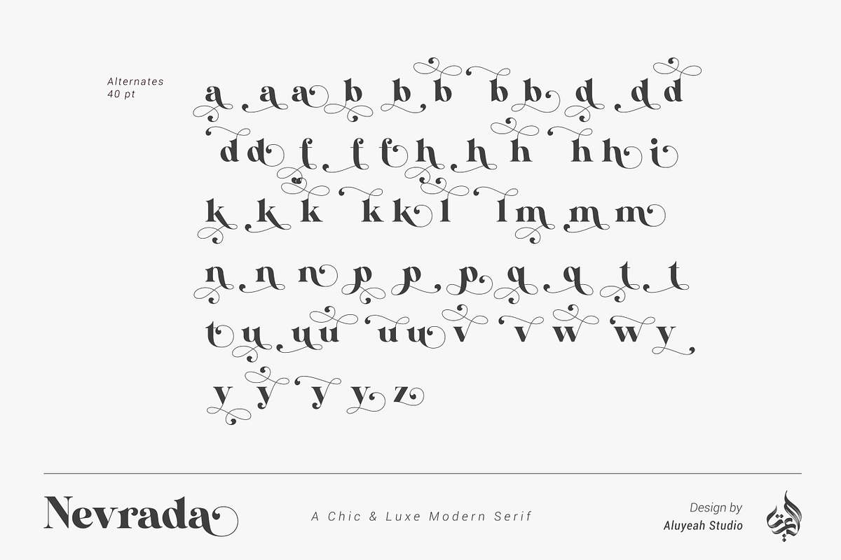 Nevrada Modern Display Font, a Font by Aluyeah Studio (Photo 12 of 12)