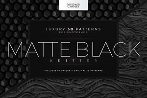 3D Patterns Matte Black Edition