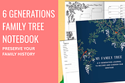 6 Generations Family Tree Notebook, a Graphic by AIW SOLUTIONS (Thumbnail 1 of 6)