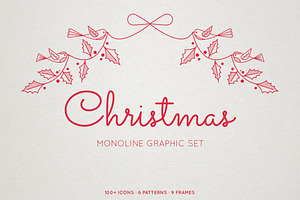 Monoline Christmas Graphic Set