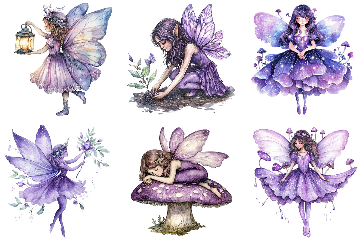 Watercolor Magical Garden, a Seasonal Illustration by DreamArtGraphic (Photo 4 of 4)