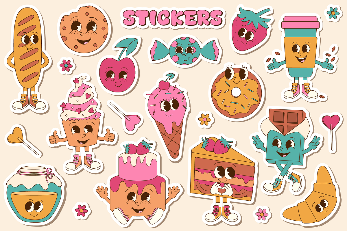 Groovy Sweet Food Collection, a Food Illustration by Alla's Creations (Photo 2 of 13)