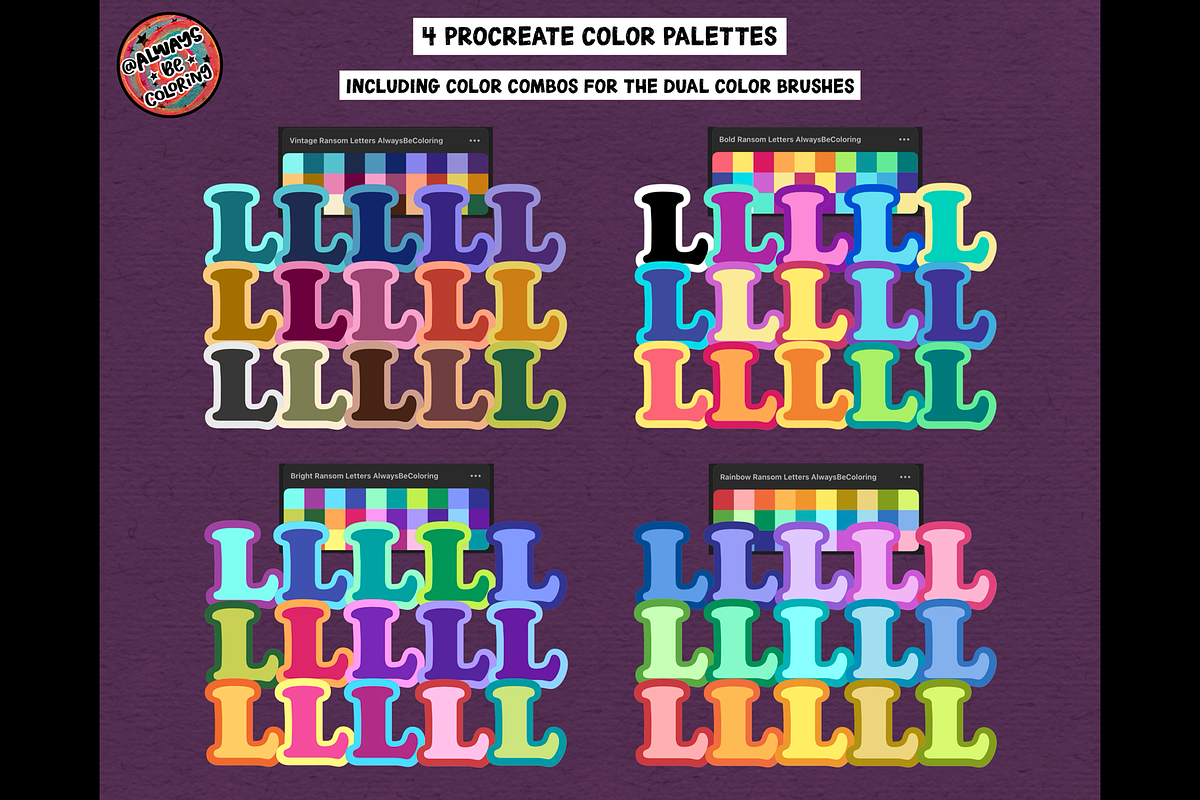 Procreate Ransom Letters Stamp Set, a Brush Add-On by AlwaysBeColoring (Photo 8 of 13)