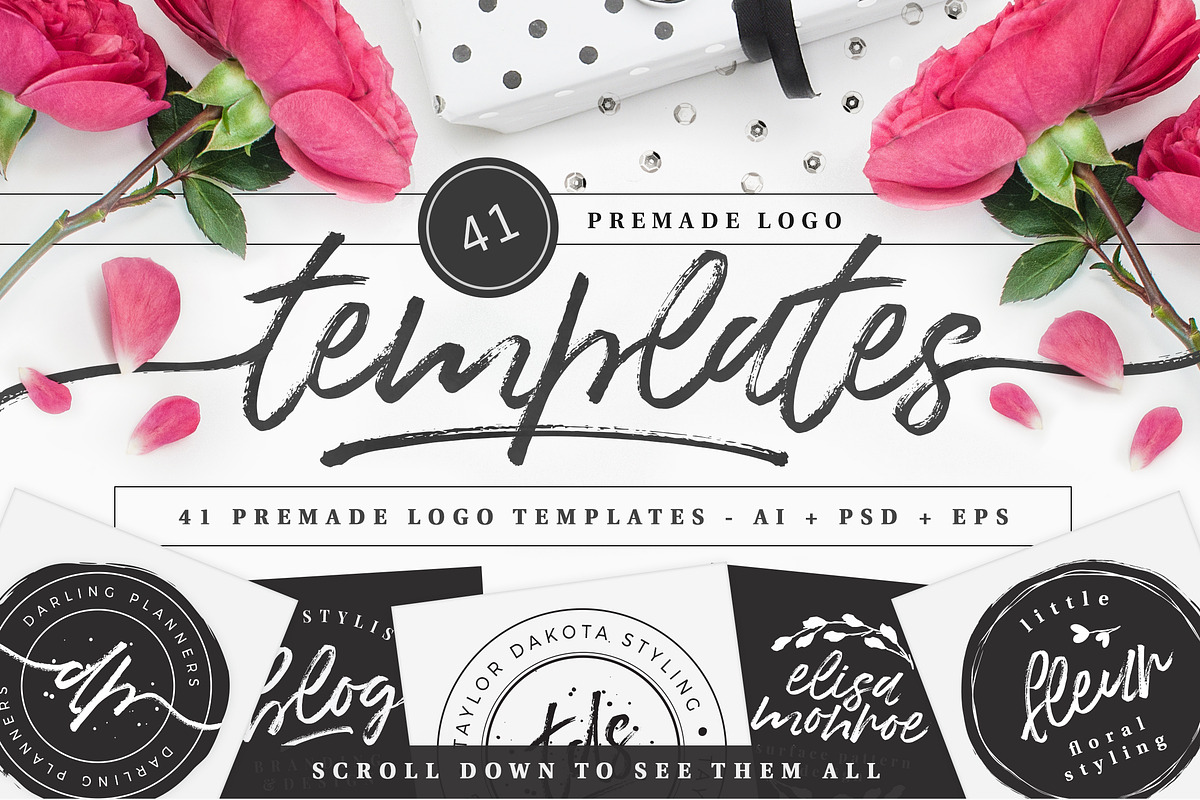 LushBlue LOGO KIT + Font & Swashes! preview 2