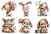Whimsical Spring Bunny Clipart, an Illustration by Daily.Designs (Thumbnail 8 of 8)