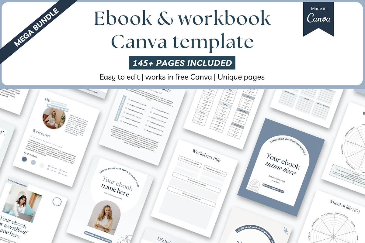 Ebook Workbook Canva Template, a Templates & Theme by Cate Creates (Photo 2 of 9)