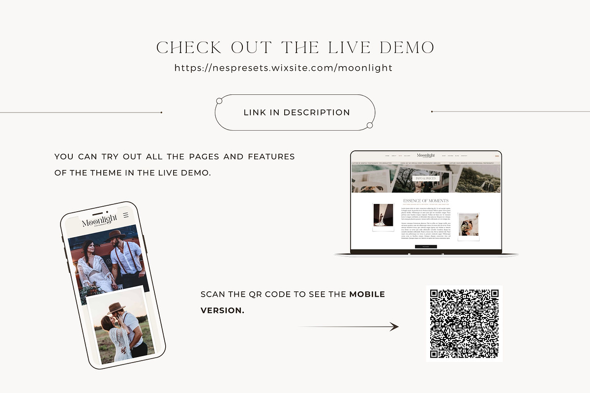 Wix Website Template - Photography, a Wix Template by Nes Design Co (Photo 9 of 19)
