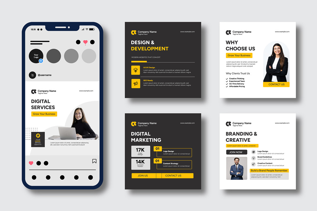 Digital Services Grow Your Business, a Social Media Template by MightyDesign (Photo 1 of 8)