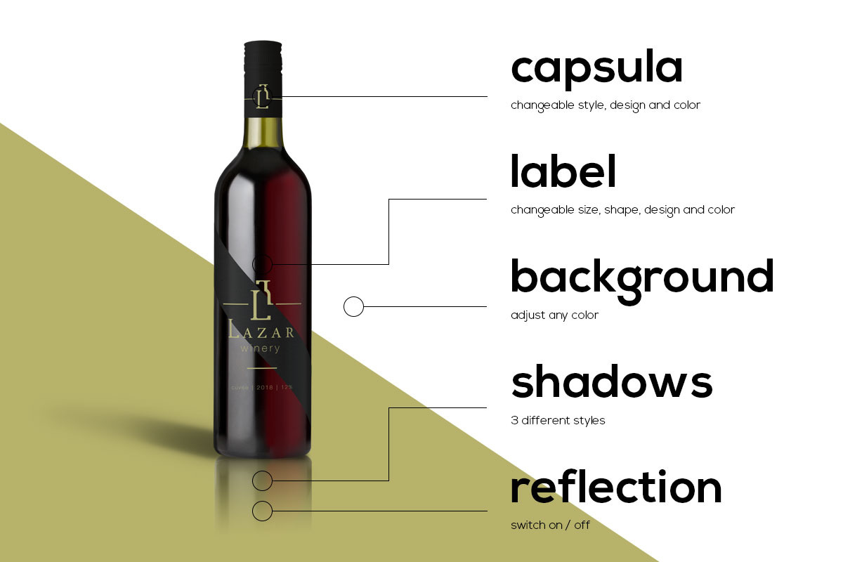 All-In-One Wine Bottle Mockup, an Advertising Mockup by wowproduction (Photo 6 of 6)