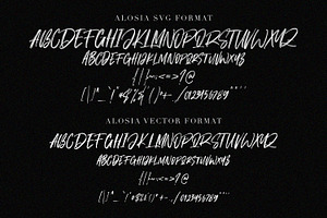 Alosia SVG Brush Font Free Sans