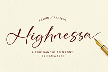 Highnessa - Chic Handwritten Font