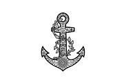 Ornamental Anchor Silhouette SVG, an Illustration by Designs_River (Thumbnail 6 of 31)