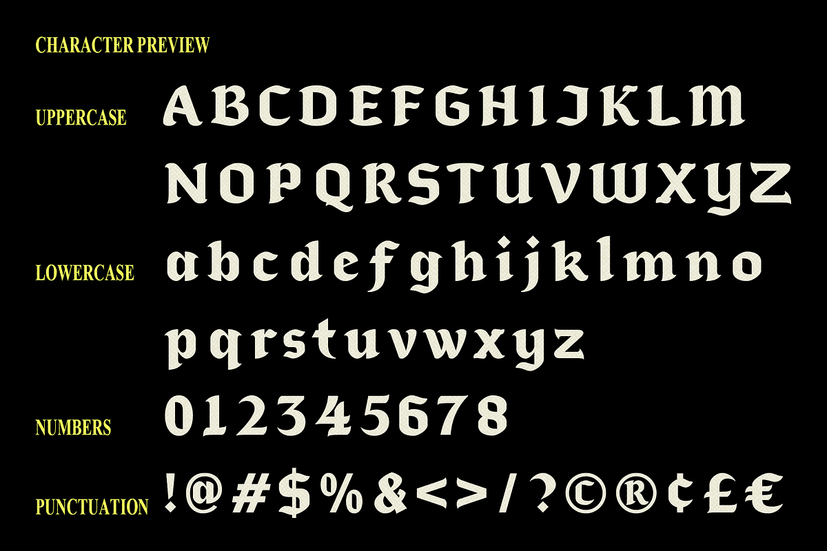 Zorak - Modern Blackletter Font, a Blackletter Font by Indotype Foundry (Photo 4 of 10)