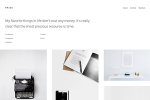 Pride: Minimal Tumblr Theme