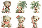 Whimsical Summer teddy bear Clipart, an Illustration by Designworld (Thumbnail 3 of 7)