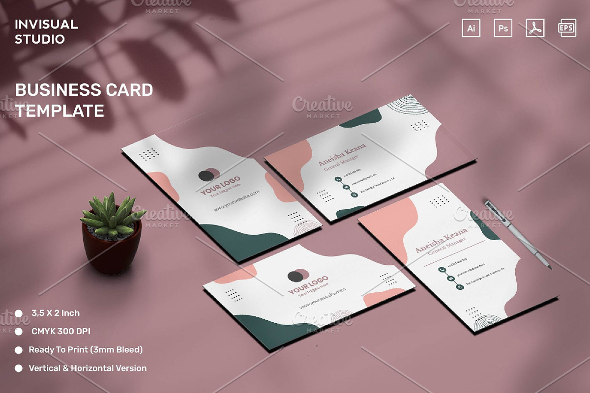 Business Card Template, a Social Media Template by fashionaddict (Photo 1 of 4)