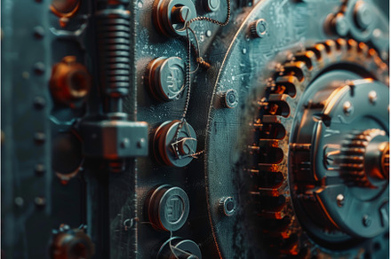 Complex mechanism with rotating, an Industrial Photo by Ylivdesign