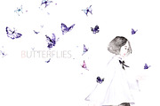 Butterflies, a Person Illustration by Knysh Ksenya (Thumbnail 6 of 9)